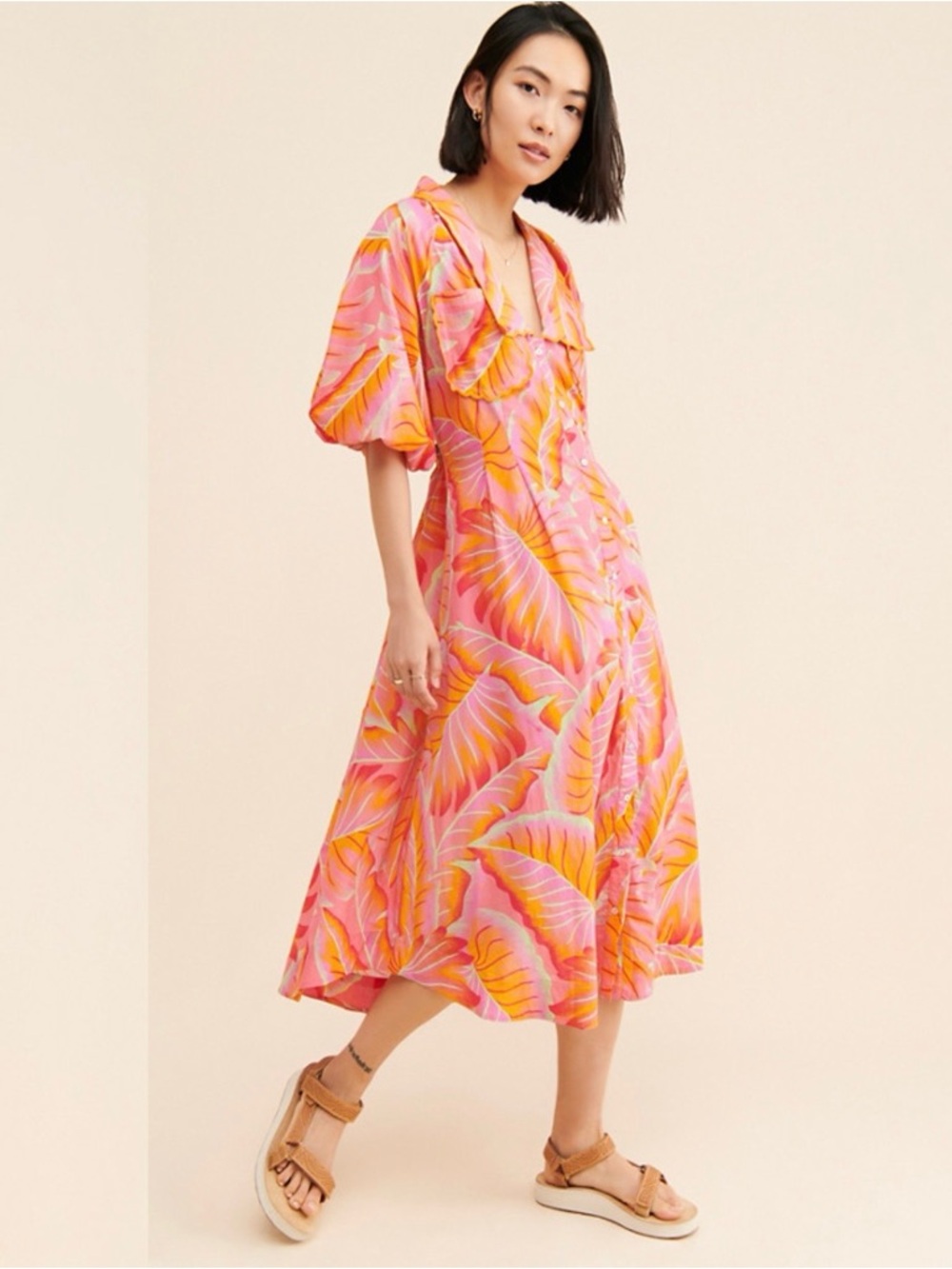 Farm Rio Bright Forest Midi Dress size S - Picture 7 of 16